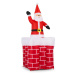 OneConcept Merry Surprise, 180 cm, nafukovací vánoční dekorace, komín se Santa Clausem, LED