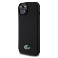 Zadní kryt Lacoste Liquid Silicone Microfiber Croc Logo Magsafe pro Apple iPhone 15, black