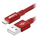 AlzaPower AluCore USB-A to Lightning MFi (C189) 1m červený