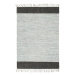 Ručně tkaný koberec Chindi kůže 190x280 cm světle šedý a černý