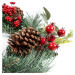 Vánoční věnec Berry and pinecone červená, 45 x 10 x 39 cm