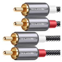 Cinch kabel 2x Rca 2RCA 2m Shudder Premium Oplot Kompresní