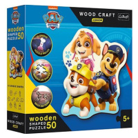 TREFL wood craft junior puzzle Tlapková patrola 50 dílků