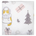Vánoční deka z mikrovlákna WINTER FELLOWS bílá 150x200 cm