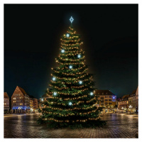 DecoLED LED světelná sada na stromy vysoké 21-23m, teplá bílá s ledově bílými dekory EFD01