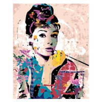 Diamondi - AUDREY HEPBURN, 40x50 cm, bez rámu a bez vypnutí plátna