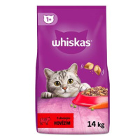 Whiskas granule hovězí pro dospělé kočky 14 kg