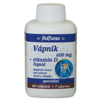 Medpharma Vápník 600 mg + Vitamín D liquid 67 tobolek