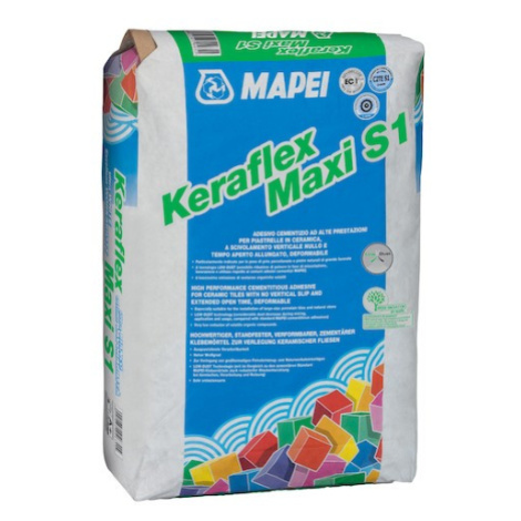 Lepidlo Mapei Keraflex Maxi S1 Low Dust šedá 25 kg C2TE S1 KERAFLEXMAXI