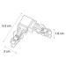 L-konektor kolejnice bílý 1-fázový - Slimline