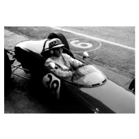 Fotografie Innes Ireland driving the lotus poor, 1961, 40 × 26.7 cm