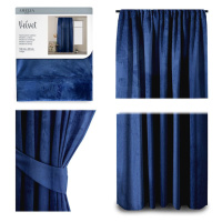 Závěs AmeliaHome Velvet 140x245 cm indigo