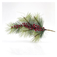 EUROLAMP Vánoční dekorace Větvička borovice s bobulemi