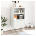 vidaXL Skříň highboard bílá 68,5 x 38,5 x 123,5 cm ocel