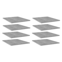Přídavné police 8 ks betonově šedé 40 x 50 x 1,5 cm dřevotříska 805195