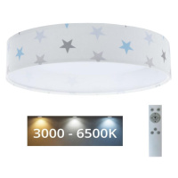 LED Stmívatelné svítidlo GALAXY KIDS LED/24W/230V hvězdičky bílá/šedá/modrá + DO