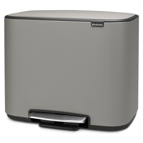 Bo pedálový odpadkový koš na tříděný odpad Brabantia - 34 L (11/23), minerální světle šedá