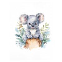 Obrazy na stěnu - Veselá koala Rozměr: 40x50 cm, Rámování: vypnuté plátno na rám