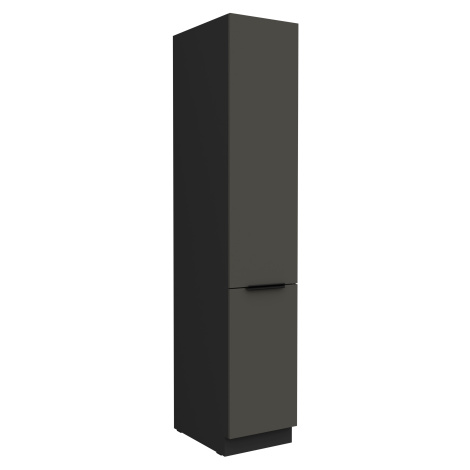 Vysoká potravinová skříňka Aria 40 DK-210 2F Barva korpusu: Černá, Barva dvířek: GR - Graphite A