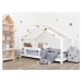 Benlemi Dětská postel domeček LUCKY s bočnicí Zvolte barvu: Tmavě šedá, Rozměr: 90 x 200 cm