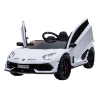 Mamido Dětské elektrické autíčko Lamborghini Aventador bílé