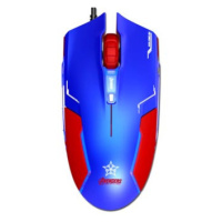 Myš drátová, E-blue Captain America, modrá, optická, 1600DPI