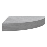 Shumee nástěnná rohová betonově šedá 35×35×3,8 cm MDF, 326642