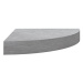 Shumee nástěnná rohová betonově šedá 35×35×3,8 cm MDF, 326642