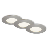 BRILONER 3ks sada LED vestavné svítidlo, pr. 8,5 cm, 4,8 W, matný nikl IP44 BRI 7282-032