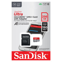 Paměťová karta SanDisk Ultra micro Sd Sdxc 256GB adaptér 150MB/s