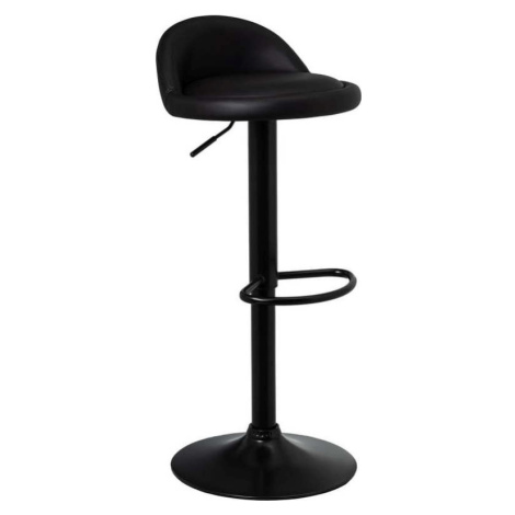 Černé barové židle s nastavitelnou výškou z imitace kůže v sadě 2 ks (výška sedáku 72 cm) – Casa Casa Selección