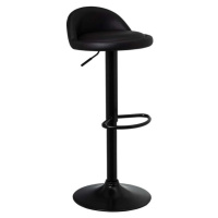 Černé barové židle s nastavitelnou výškou z imitace kůže v sadě 2 ks (výška sedáku 72 cm) – Casa