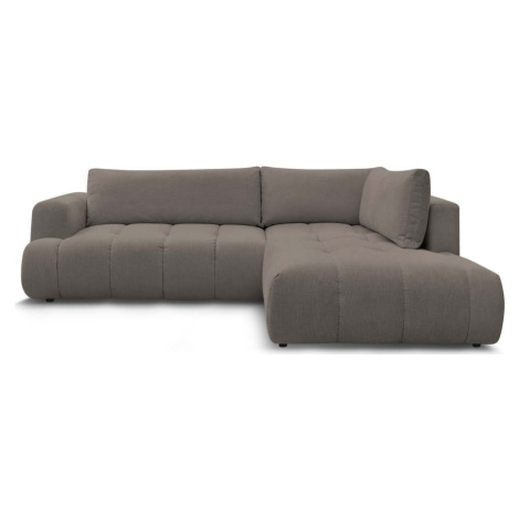 Taupe rozkládací/s úložným prostorem rohová pohovka (pravý roh/do L) Fuji – Bobochic Paris