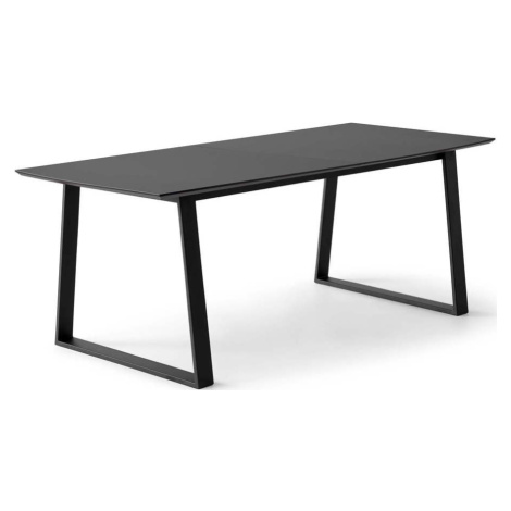 Černý rozkládací jídelní stůl s černou deskou 100x210 cm Meza – Hammel Furniture