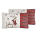 BELIANI, Sada 2 dekorativních polštářů s vánočním motivem 30 x 50 cm červeno bílá SVEN, 298435