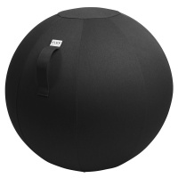 VLUV Sedací míč LEIV, potah z tkaniny se vzhledem plátna, 600 - 650 mm, černá
