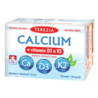 TEREZIA Calcium+vitamin D3 a K2 30 kapslí