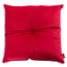 Dekoria Sametový polštář Velvet s knoflíkem, sytá červená, 40 x 40 cm, Velvet, 704-15