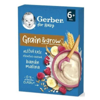 Gerber Mléčná kaše pšenično-ovesná malina banán 200g 6M+