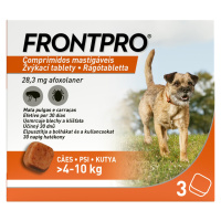 FRONTPRO Antiparazitární žvýkací tablety pro psy (4-10 kg) 3 tablety