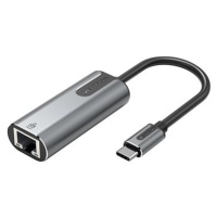 Vention Type-C (USB-C) to RJ-45 Gigabit Ethernet Adapter 0.15M Gray Aluminum Alloy Type