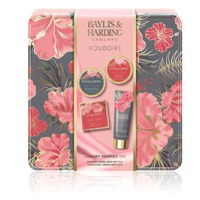 BAYLIS & HARDING Dárková sada péče o tělo v plechové dóze Banán, Broskev & Pomeranč 150 ml