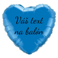 Personal Fóliový balón s textem - Tmavě modré srdce 45 cm