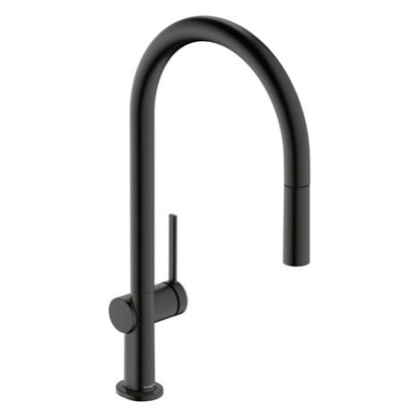 Hansgrohe Talis dřezová baterie s vytahovací sprškou kartáčovaný černý chrom 72802340