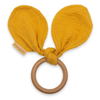 NEW BABY - Kousátko pro děti ouška Ears mustard