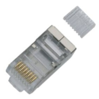 100-pack, Datacom RJ45, CAT6, STP, 8p8c, stíněný, na drát