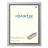 DANTIK rámeček 30 × 40, RIVIERA modrý plexi čiré