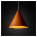 TK Lighting Závěsné svítidlo Cono, jedno světlo, Ø 32 cm, oranžová barva