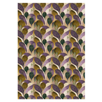 Ilustrace Purple Leafs Pattern, Treechild, 26.7 × 40 cm