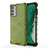 Honeycomb pancéřové pouzdro se silikonovým rámem pro Samsung Galaxy A32 5G green